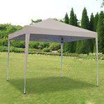 Waterproof 3x3m,2.5x2.5m,2x2m Pop Up Gazebo Party Tent BBQ Canopy Outdoor Awning with Side Walls3x3m Pop Up Gazebo Party Tent BBQ Canopy Outdoor Awning with Side Walls Beige