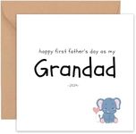 Felbridge Studio - First Grandad Fathers Day Card - 1st Father's Day Card for Grandad Pop Grandfather Grampa - From Baby Bump Boy Girl Grandson Granddaughter Grandchildren - Gift -14cm…