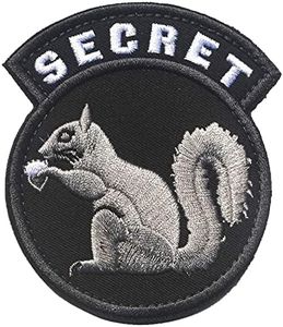 Secret Squirrel Patch for Tactical Gear - Tactical Patches for Jackets with Hook & Loop Fitting, Funny Military Patches for Backpacks - Morale Patch for Police, Mothers Day Gifts for Women in Police