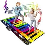 SUNLIN 6 ft. Floor Piano Mat for Kids & Toddlers, Giant Piano Mat, 24 Keys, 10 Built in Songs, 8 Instrument Sounds, Record & Playback, Song Booklet, Musical Toy Gift for Boys & Girls Age 3 4 5 6 7 8 9