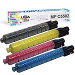 MADE IN USA TONER Compatible Replacement for Ricoh Aficio Savin Lanier MP C4502 MP C5502 841679 841680 841681 841682 - (Black Cyan Magenta Yellow, 4 Pack) Black 31,000 - Color 22,500 Pages