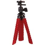 Vivitar 7inch Rubberized Spider Tripod Red VIV-SP-7-RED