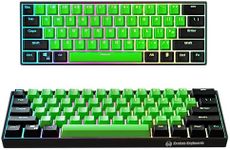 KRAKEN KEYBOARDS TOXIC Edition Kraken Pro 60 | Black & Green 60% HOT SWAPPABLE Mechanical Gaming Keyboard for Gaming On PC, Xbox, Playstation & MAC (Toxic | Silver Switches)