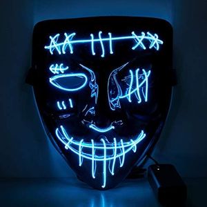 GAOMON Halloween Led Mask Light Up Scary Mask Purge Mask with 3 Lighting Modes for Halloween Cosplay Costume.