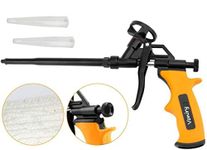 Voniry Foam Gun, Pu Expanding Foam gun, Caulking Gun Metal Body Pro Heavy Duty Grade Expanding Spray Application Applicator for Caulking, Filling, Sealing, Home School Office Use（Orange)