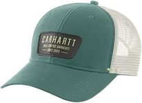 Carhartt Canvas mesh Back Crafted Patch Cap, Slate Green, One Size