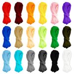 18Pcs Paracord Bracelet Rope 3m Parachute Cord Outdoor Survival Rope Set DIY Manual Braiding for Outdoor Activities Parachute Cord Making Survival Cord Climbing (Multiple-color)