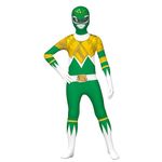 Ranger Green Boys Costume Kids Jumpsuit Set Mighty Morphin Birthday Cosplay Outfit 3-12Y