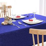 Khooti Washable Jute Rectangular Table Cover Pack Of 1 Heat Resistant Table Cover For Dining Table Inches/Kitchen Table Wedding Party, 60 X 120 Inches / 150 X 300 Cm (Royal Blue)