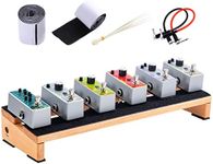 ENO MUSIC 15.7" Wooden Mini Pedal Board Guitar Effects Compact Small Pedalboard with Pedals Mountain Tape & Cable Tie