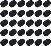 MEISO 30 Pcs Black Mini Foam Microphone Windscreen, Microphone Cover Mic Cover Density Foam