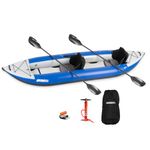 Sea Eagle 380X 12'6" Explorer Inflatable Kayak- Fishing, Touring, Camping, Exploring &White Watering-Self Bailing, Removable Skeg, Drop Stitch Floor (2 Person Pro w/Carbon Paddle)