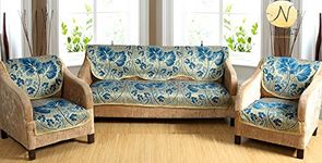 Nendle Poly Cotton, Jacquard Sofa Cover Set Of 3+2, FIROZI