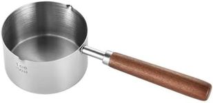 BinaryABC Mini Sauce Pan Cooking Pot Chocolate Melting Pot,Stainless Steel Sauce pan with Pour Spout,Mini Butter Coffee Milk Warmer Pot,Small Nonstick Pot,250ml