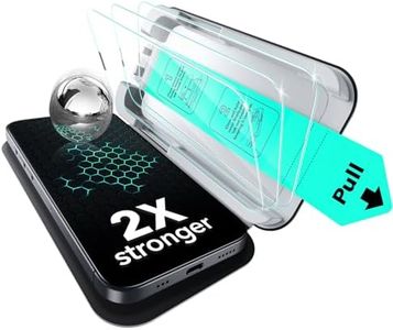 ESR 3 Pack 9H+ Glass for iPhone 17e/iPhone 16e/iPhone 14/iPhone 13/iPhone 13 Pro Screen Protector, [Military Grade Shatterproof & Longest Durable] Full Coverage Tempered Glass with UltraFit Tray