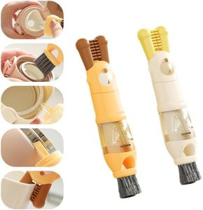 3 in 1 Cup Lid Cleaning Brush, Multifunctional Crevice Portable Cup Lid Cleaning Brush for Bottle Gap Tight Spaces Cup (D-2PCS)