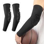 YEEKORO Elbow Pads Arm Compression Sleeve with Thickened Pads for Men & Women, 1 Pair Elbow Protective Gear Elbow Support for Basketball Wrestling Football Volleyball Snowboarding Workout,Medium