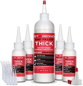 Starbond Thick CA Glue Complete Refill Kit (16 oz) – Gap Filler Cyanoacrylate Super Glue with Extra Bottles, Caps, Microtips & Yorker Spout for Woodworking, Carpentry, Hobby Models, Archery Fletching