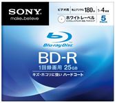 Sony Blu-ray Disc 5 Pack - 25GB 4X BD-R - White Inkjet Printable