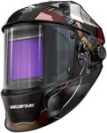 ARCCAPTAIN Auto Darkening Welding Helmet with Side View, 180° Panoramic View, 1/1/1/1 True Color Large Viewing Welding Hood with 4 Arc Sensor Solar Powered, Wide Shade 4/5-9/9-13 for TIG MIG ARC CUT
