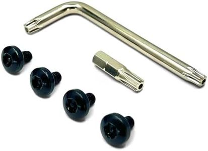 Antitheft License Plate Screws for Tesla Rear Plates - Rustproof Black Stainless Steel Plate Screw Kit for Fastening Back License Plates on All Models - Extra Length for Thin Frame (8mm)