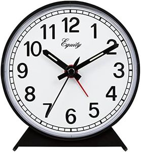 Equity 14075 Black Analog Wind-Up Alarm Clock