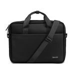 OSOCE Men's 14 inch Laptop Messenger Bag Black Casual Lightweight Shoulder Bag for Office Business Trendly Durable and Water-Repellent Fabric Laptop Bag Crossbody Bag