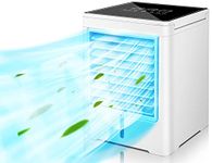HomHou Portable Air Cooler, 470ml Mini Air Conditioner with 3 Speeds & USB Charging, 3-in-1 Personal Cooling Fan with Timer (1/3/6H), Quiet & Energy-Saving, Desktop Air Cooler for Room, Office, Travel