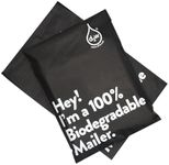 BzLine - 20 Count - 12" X 15.5" - Black - Biodegradable Mailers for ETSY, Amazon, POSHMARK, SHOPIFY etc | Eco-Friendly Alternative to Poly Mailing Bag | 100% Recyclable | D2W Certified