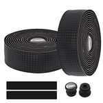 CNC Road Bike Handlebar Tape,Bike Bar Tape with End Plugs-2 Rolls，Carbon Fiber