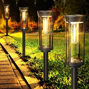 COXSENI Solar Pathway Lights Outdoor 6 Pack, Bright Solar Path Lights Outside Waterproof, Solar Walkway Lights Solar Powered Landscape Lights for Driveway Lawn Patio Sidewalk Yard