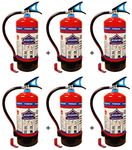 Eco Fire Abc Powder Type 6 Kg Fire Extinguisher (Red and Black) Pack of 6