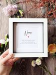 The Little Gem Company - Handmade Mini Box Poem Frame - Nana - White