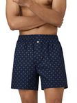 XYXX Men Combed Cotton Inner Boxers, Relaxed Fit, Printed, Pack of 1, XYBOX114M, Infinity Blue, M