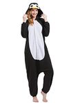 Magicalani Adult Onesie Pajamas - Unisex Halloween Animal Costume Sleepwear for Men & Women - Comfy & Fun Cosplay Outfit, Penguin, X-Large