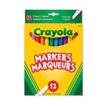 Crayola 12 Fine Line Original Markers, Adult Colouring, Bullet Journaling, School and Craft Supplies, Drawing Gift for Boys and Girls, Kids, Teens Ages 5, 6,7, 8 and Up, Back to school, School supplies, Arts and Crafts, Gifting