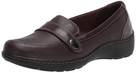 Clarks womens Cora Daisy Loafer, Brown Tumb, 12 Narrow US