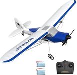 VOLANTEXRC RC Plane Ready to Fly for Beginners, 2.4Ghz 2-CH Remote Control Airplane RTF for Kids & Adults, Portable & Easy to Fly Outdoor Toy with Gyro Stabilization System & 2 Batteries (762-2)