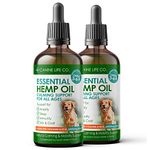 Canine Life Co.® Hemp Oil For Dogs 60ml, 60,000mg | Dog Calming Supplement |Dog Calming Drops | Omega 3,6,9 For Dogs | Supports & Maintains Healthy Joints | Made In The UK (2 Pots (120ml))