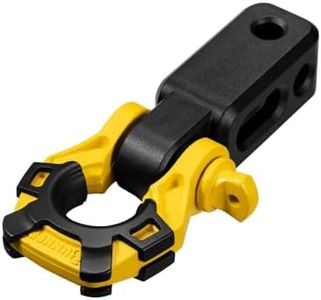 BUNKER INDUST Shackle Hitch Receiver Set 2" 41,888 LBS Break Strength with 3/4" Screw Pin & 3/4" D-Ring Shackle, Tow Hitch with Shackle Heavy Duty Receiver for Off-Road Jeep Truck Vehicle Recovery