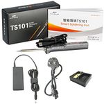 CROSS MARS TS101 65W Smart Portable Digital Mini Fast Heating Temperature Adjustable TS100 Upgraded Soldering Iron Kit (with UK Power Supply & I Tip)