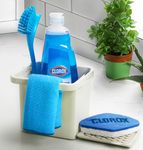 CLOROX KeptClean Kitchen Sink Organizer, on top or below sink organizer and storage, with tuckaway shelf for kitchen accessories, sponges, and brushes