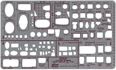 Pickett Lavatory Planning Template, Scale: 1/8 and 1/4 Inch (1170I)