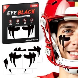 Cerlaza Baseball Accessories, 48 Pairs Eye Black Stickers Smudgeproof, Individually Wrapped Eye Black Tattoos for Football Soccer, Game Day Party Sports Eyeblack (Vipers, Youth/Adults)