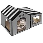 Cardboard Cat House 2 Cubes for Ind