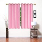 Parda Sansar Polyester Solid Crushed Texture Curtains, Window, 5 feet (152 cm), Baby Pink, Pack of 2