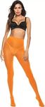 ogimi - ohh Give me Sheer Pantyhose/Stockings Women & Girl's Full Length High Waisted Pantyhose Stockings Free Size (Orange)