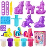 Cute Dough Sets for Kids Toddlers,Fun Dough Toys for 3 4 5 6 7 8 Year Old Girl Birthday Gifts Christmas Stocking Stuffer,Unicorn Toys Dough Party Favors for Kids 4-8,Educational Toys for Girls Age 3-8