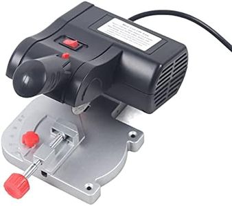 Mini Miter Saw, Electric Power Table Saw Benchtop Cut-Off Chop Saw, Mini Chop Saw Crafts Max 45 Degree Cutting for Crafts Miniatures Metal Wood Plastic Compound Cutter
