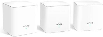 Tenda Nova MW5G Mesh WiFi System - Whole Home WiFi Mesh System - 3500sq² WiFi Coverage - Dual-Band AC1200 - Gigabit Ports - Easy Setup - Replaces WiFi Router and Extender - Works with Alexa - 3-Pack